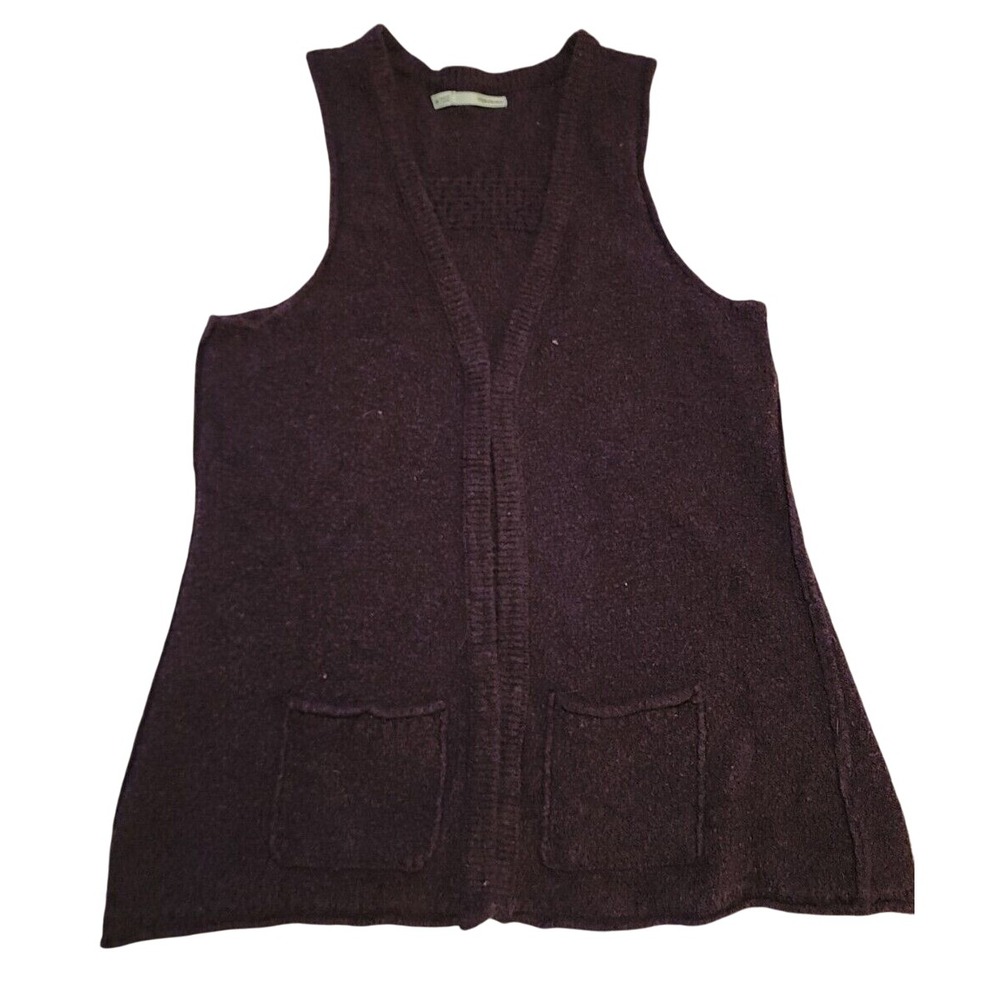 Maurices Sweater‎ Vest Open Front Pockets Sleeveless Knit Casual Medium